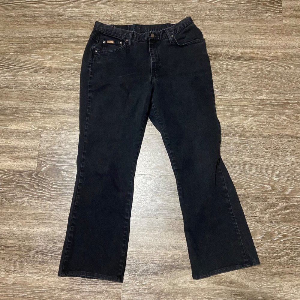 Vintage Lee Riders High Rise Black Denim Jeans 14P